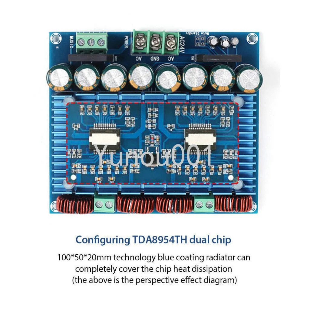 TDA8954TH Class D High Power Dual-Channel Digital Audio Amplifier Board 420W