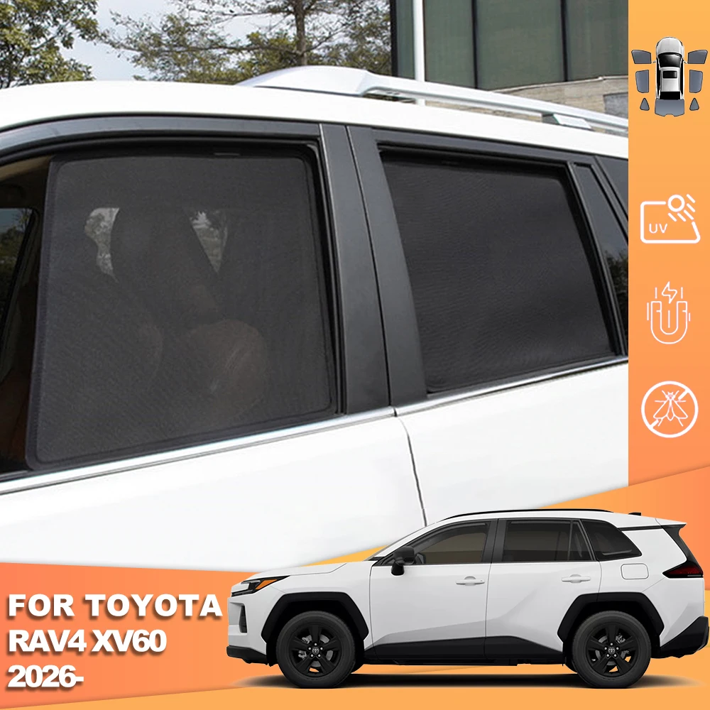 Per Toyota RAV4 XA60 2025 2026: Tendina Parasole Magnetica Per Auto, Visiera Anteriore, Tenda Per Finestrino Posteriore, Rete Parasole Per Finestrino Laterale Bambini-image