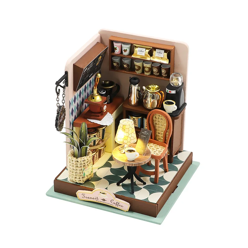 

DIY Taste Life Kitchen Doll House with Furniture Children Adult Miniature Dollhouse Bubble Bath Wooden Kits Toy Gift