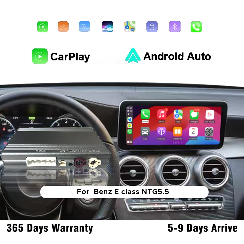 

Wireless Apple CarPlay for Mercedes Benz E Class W212 NTG5.5 Support Android Auto Navigation Mirror Link Reverse Camera DSP