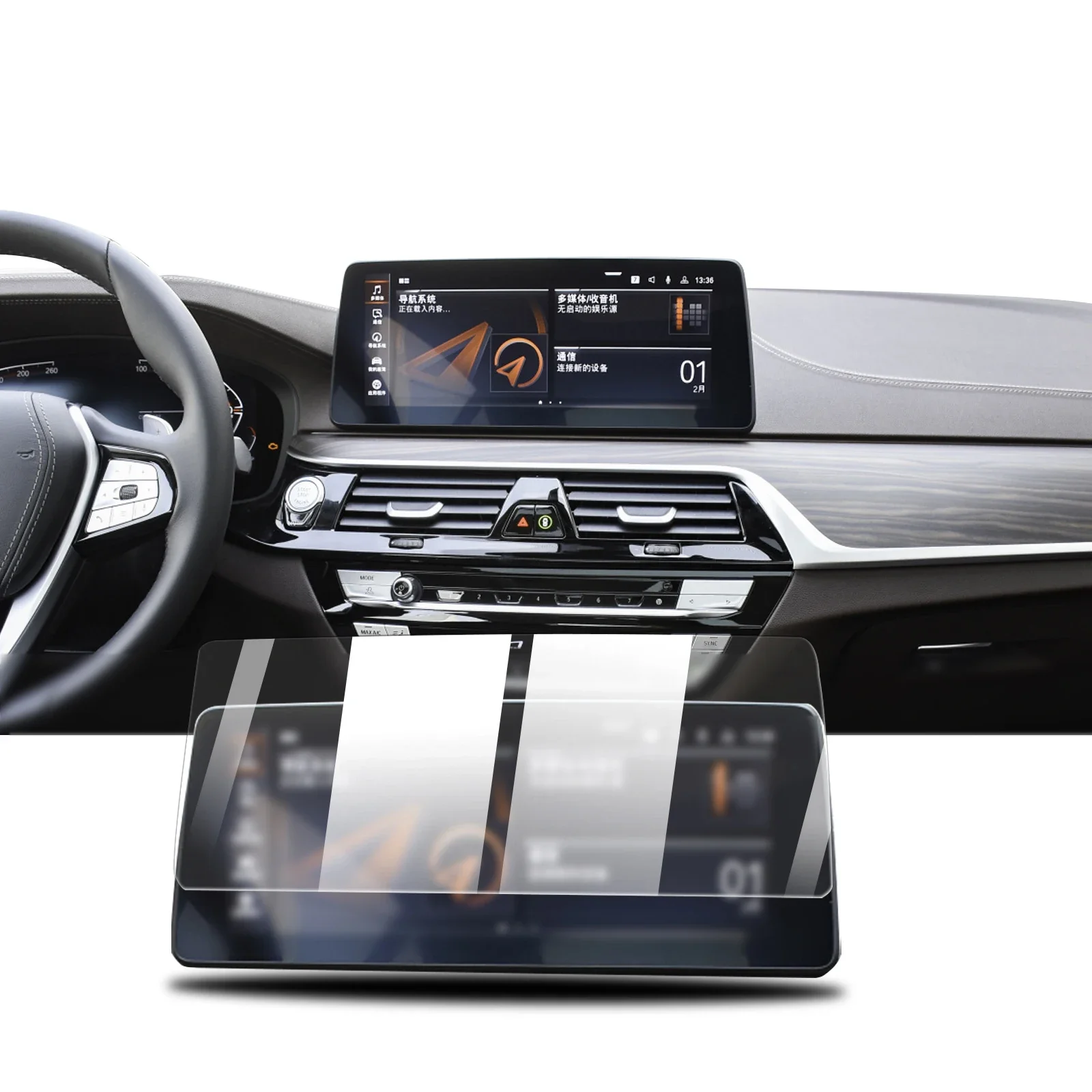 

Car multimedia screen protective film LCD screen tempering glass For BMW Series 5 G30 G31 G32 6GT 2021-2023 Film 12.3 Inch
