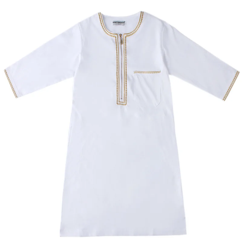 Bambino Dubai 2024 Luxury Kids Boys abbigliamento musulmano da uomo caftano Robes Islamic Ramadan Clothes Arab Man Abaya Pakistan Turkish