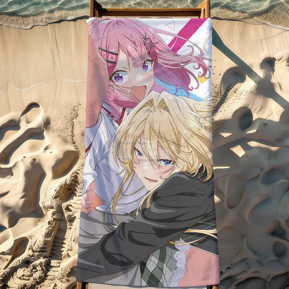 Anime W-WataNare Renako Amaori Towel Sports Quick Dry Travel Camping Gear Sandproof Soft Light Large Beach Towel