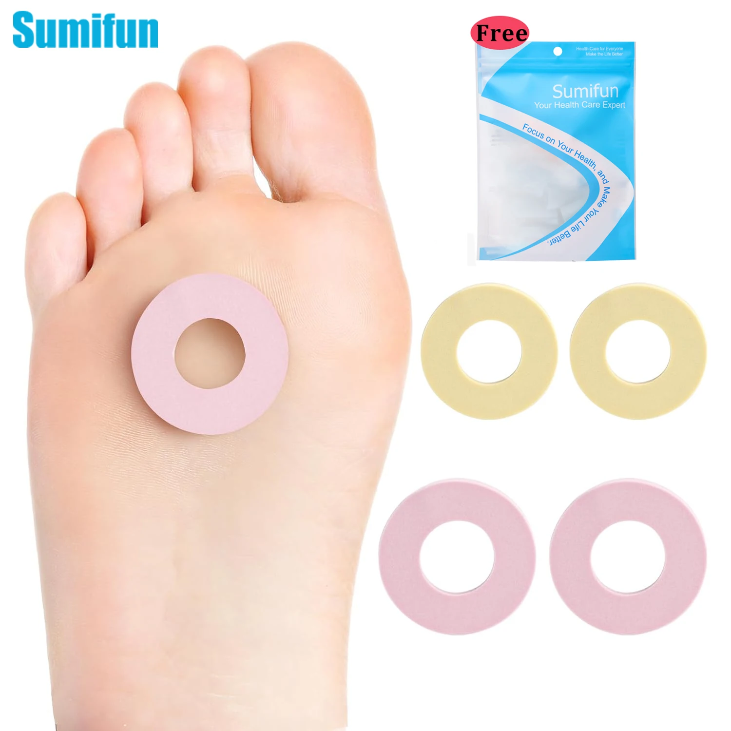 แผ่นรองกันแผลพุพอง 8 ชิ้น/แผ่น ป้องกันการเสียดสี รองรับส้นเท้า ลดแรงกด ลดการเกิดตาปลา ป้องกันนิ้วเท้าเก ดูแลสุขภาพเท้า