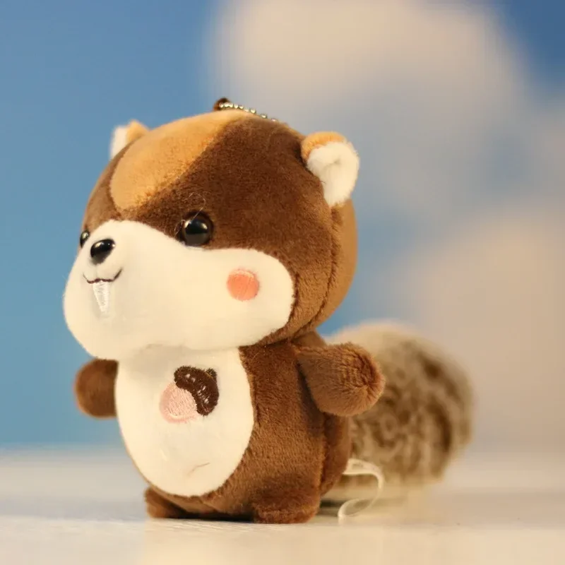 Cute Little Squirrel Plush Toy 키링 Kawaii Animal Keychain Squirrel Plush Toys Bag Decor Ornaments Pendant Holiday Gifts Fashion