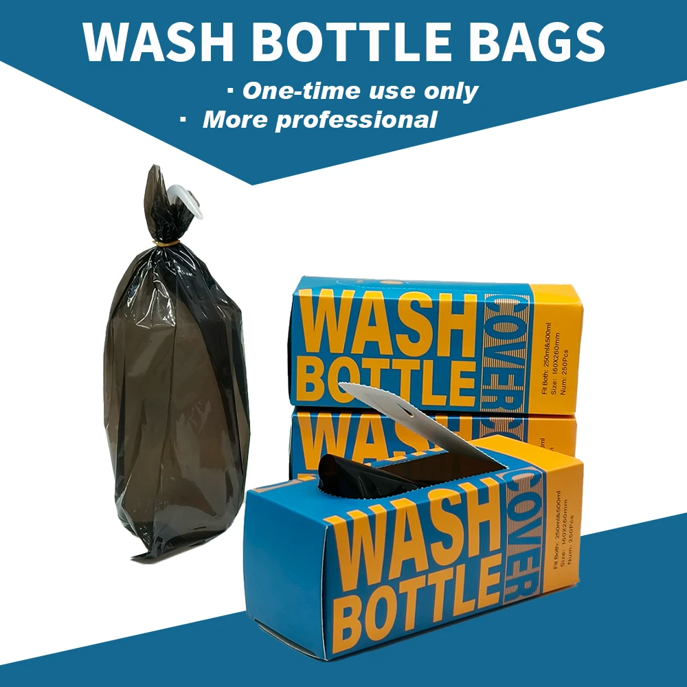 

One box/200pcs Tattoo Wash Bottle Bags Bottle Wash Covers Clean Bags Bottle Sleeves for Tattoo Plastic Bag for Protect Bottle