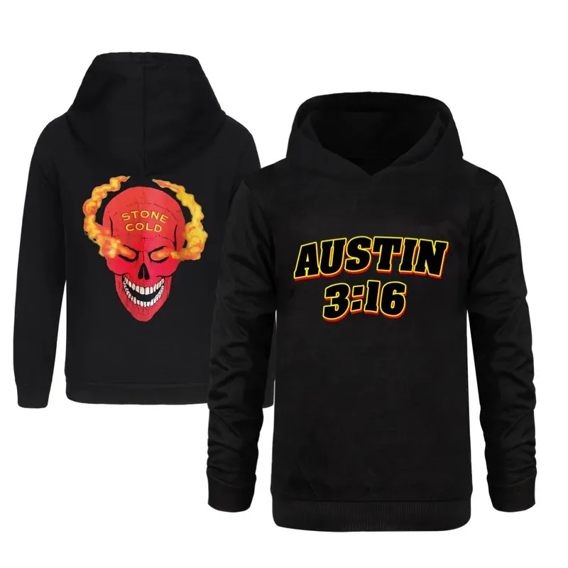 حار أوستن الكرتون ملابس الاطفال أوستن 3:16 مزدوجة الوجهين طباعة هوديي طفل الفتيات الربيع/الخريف أبلى الأولاد بلوزات الموضة