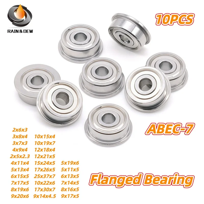 10 Stück MF682ZZ Flanschlager 2 x 5 x 2,3 mm MF682 für RC-Modell Flanschlager ABEC-7 F692ZZ 2 x 6 x 3 mm F695ZZ 5 x 13 x 4 mm F6700ZZ 10 x 15 x 4 mm