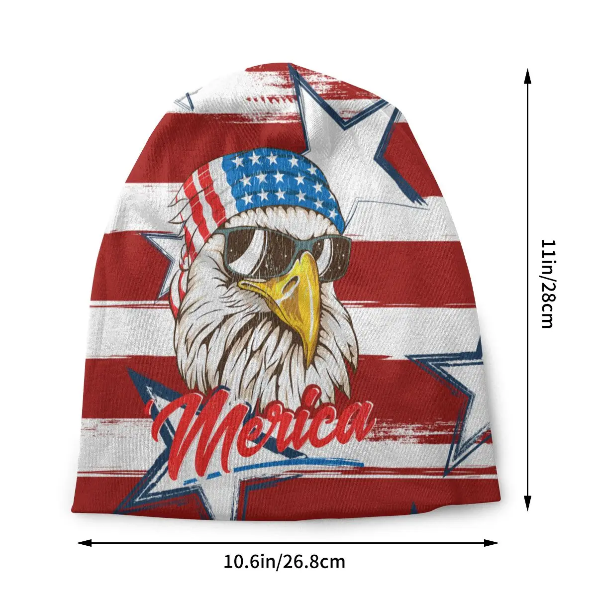 Merica 80s Mullet Outdoor Thin Beanie Caps American Eagle Skullies Beanies Ski Caps Soft Bonnet Hats