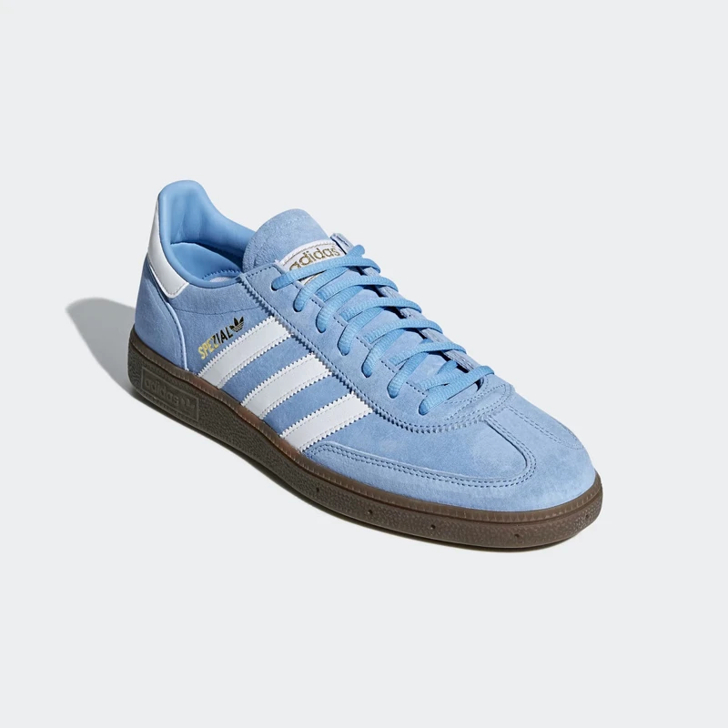 Adidas Origins Handball Spzl Non slip Low cut Board Shoes Men\'s and Women\'s Same Style White Blue