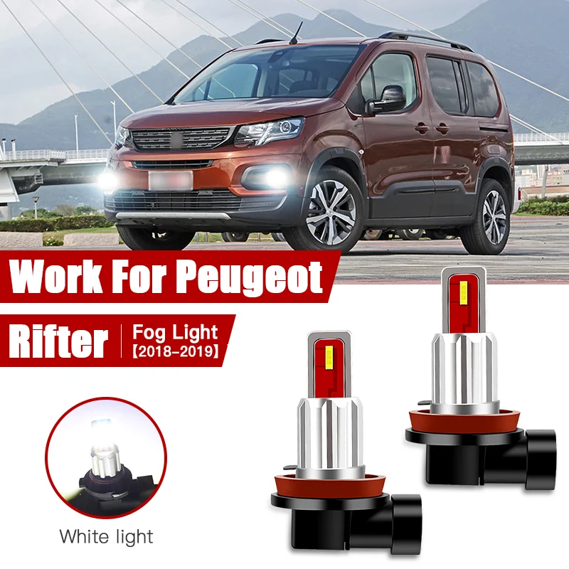 2pcs Led Car Fog Lamp for Peugeo Rifter 2018 2019 H11/H8 Front Fog Light Bulb Car Accessories Canbus 12V/35W