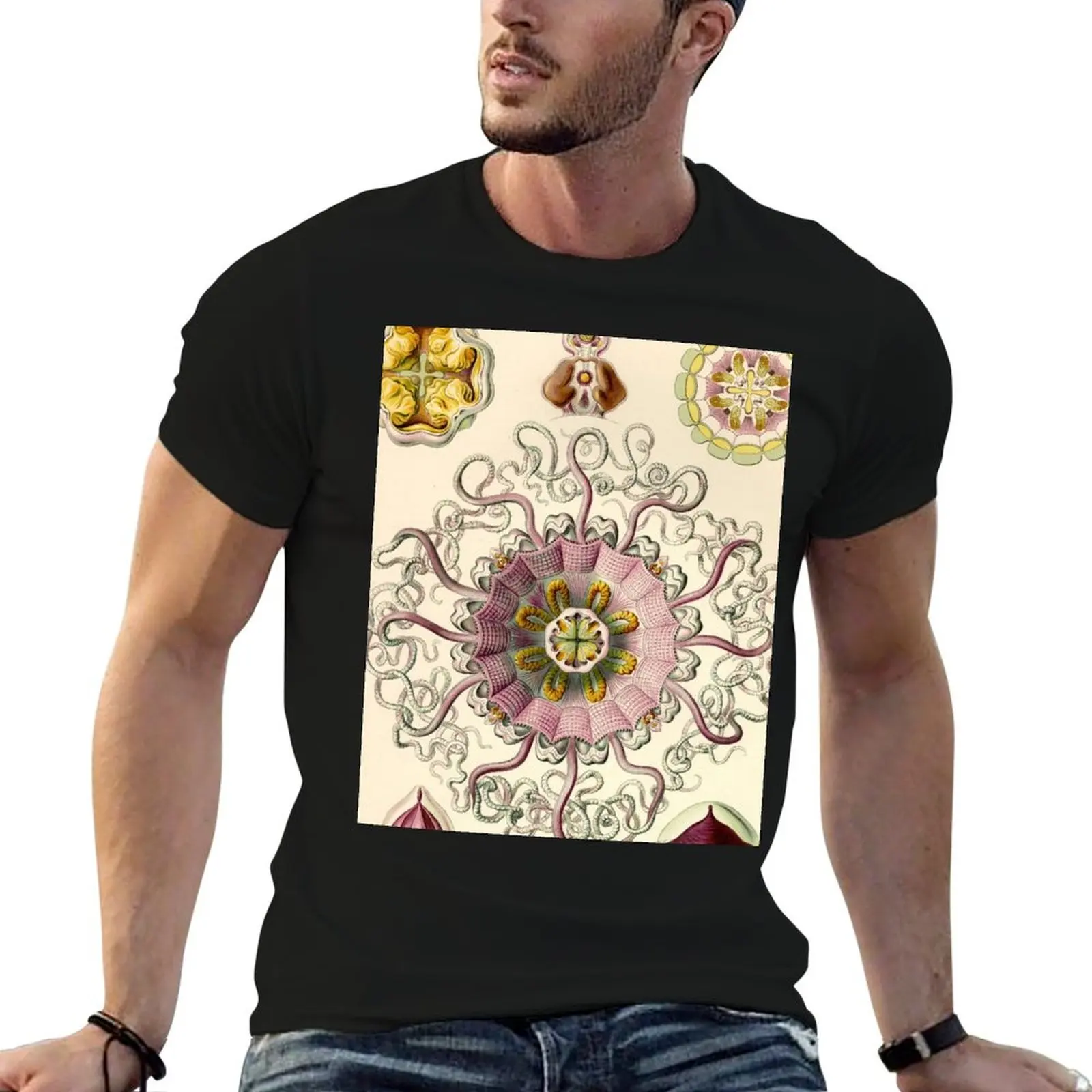 Peromedusae - Ernst Haeckel T-Shirt Casual Basic Street Style T-Shirt