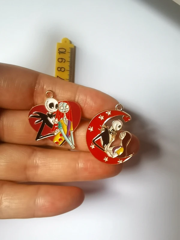 

10 шт., подвески с изображением Диснея «Кошмар перед Рождеством», подвески для изготовления ювелирных изделий, серьги, кулон, браслет, ожерелье, аксессуары