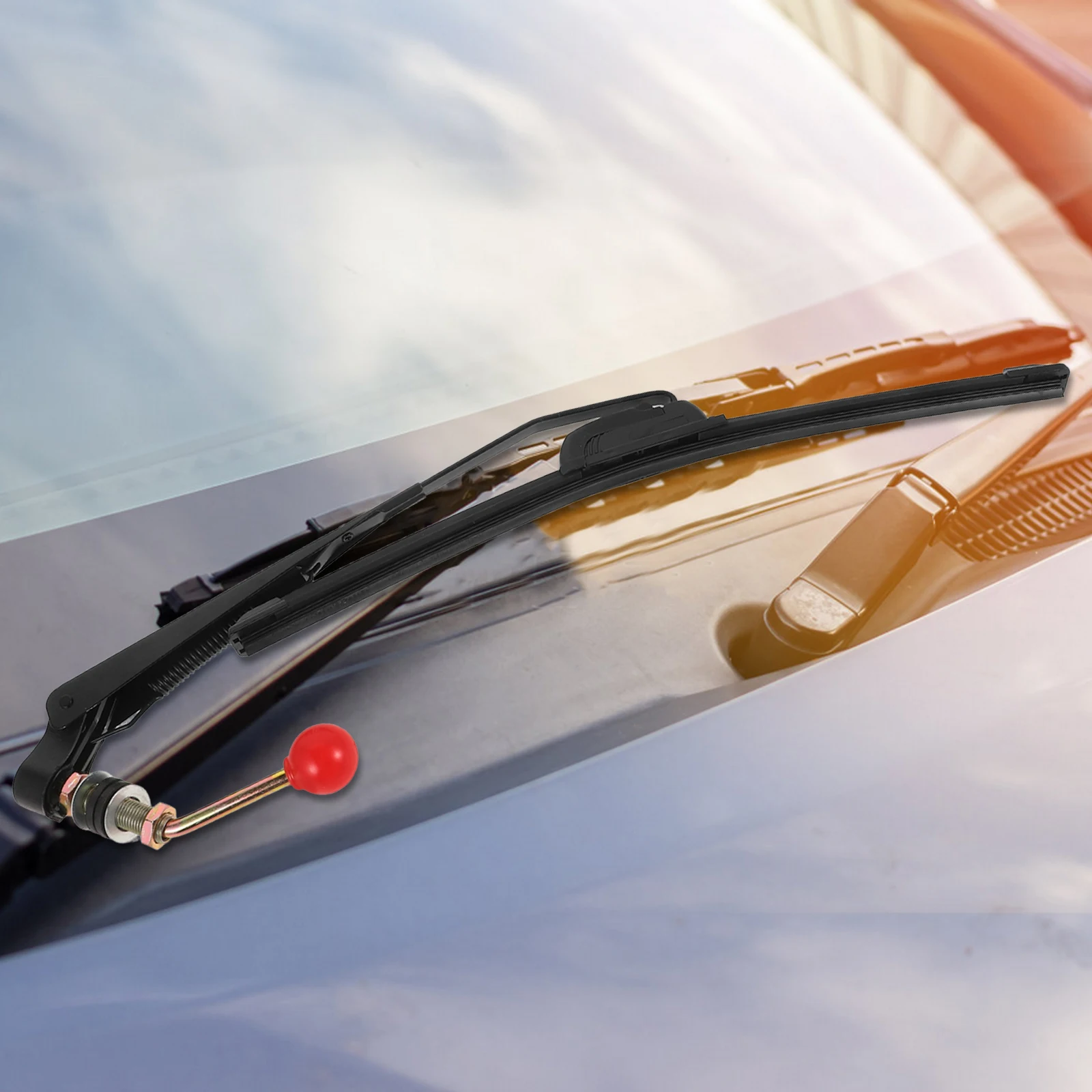 

Semi-Enclosed Manual Windshield Wiper Universal Hand Operated Replacement for Utv Motorcycles Off-Road Clear View Accessory