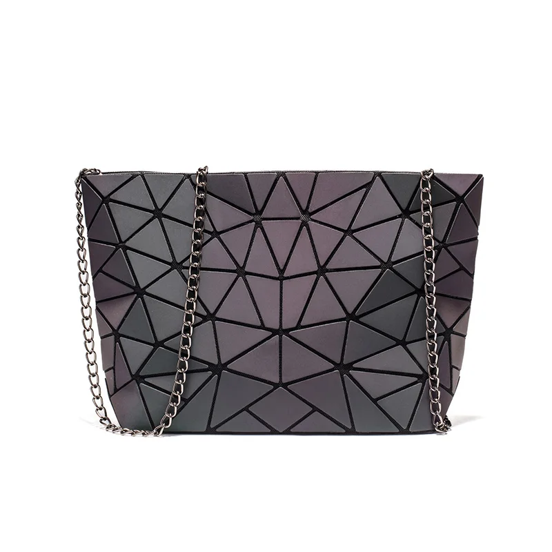 Borsa a tracolla borsa a catena da donna 2024 borsa a tracolla geometrica luminosa moda Sac Femme tracolla donna Bolsas Feminina 2024