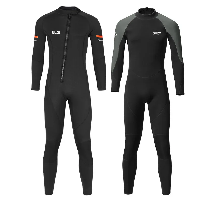 

2024 New 3mm Diving Suit Men's One Piece Thickened Lnsulation And Cold Proof Diving Surfing Suit Winter Swimming Suit