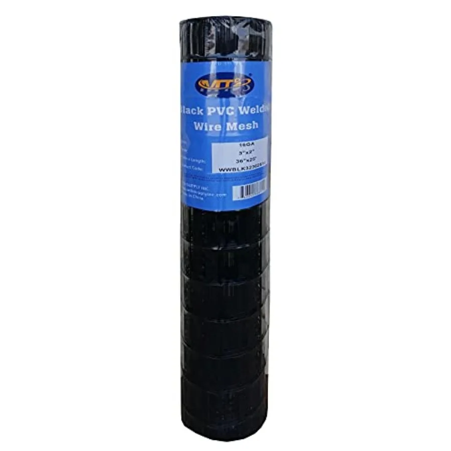 

PVC Coated Welded Wire Mesh Garden Economy Fence 36 Inch x 25 Foot-3 Inch x 2 Inch 16GA