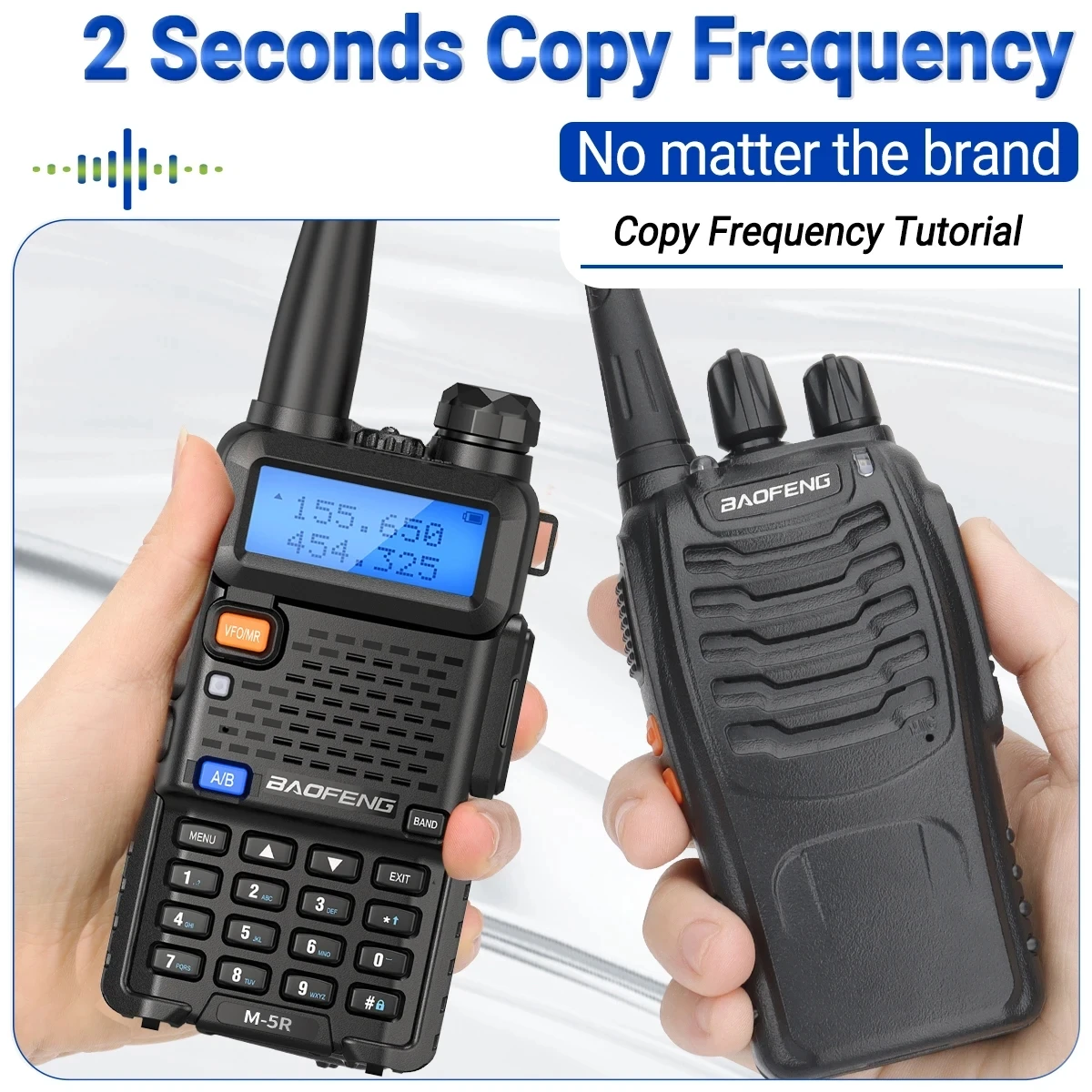 Baofeng-M-5R Walkie Talkie, Bandas completas, Frequência de cópia sem fio, rádio bidirecional, carregador USB, radioamadorismo de longo alcance para