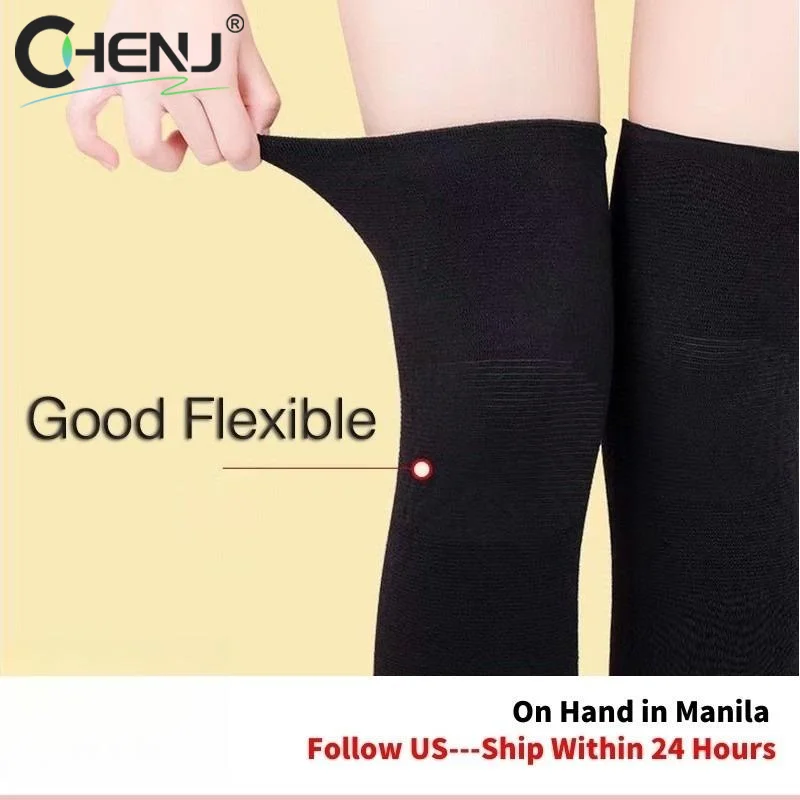 J Elastic Knee Pads 2pcs/pair Polyester Cotton Non-slip Sports Fitness Knee Pads Flexible Free Size Breathable Knee Braces