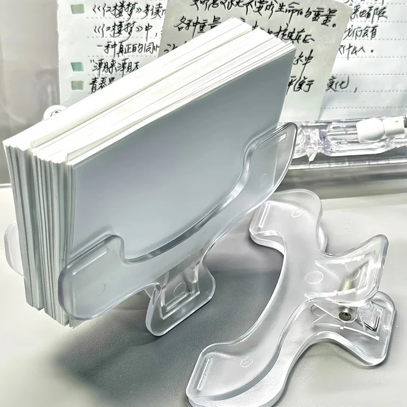 Transparent Book Clip Simple Reading Aid Fixed Book Holder Bookmarks Creative Design Note Holder Music Score Fixing Clip