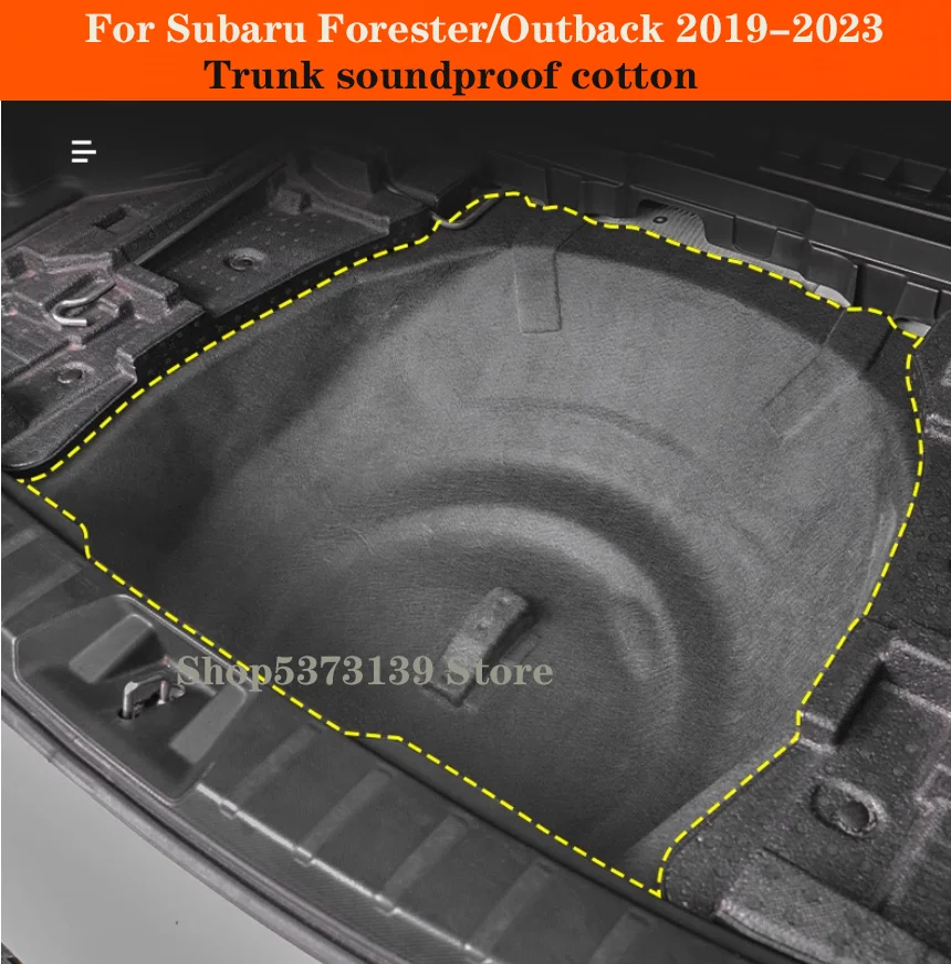 For Subaru Forester/Outback 2019-2023 Spare Tire Box Sound Insulation Cotton Trunk Heat Insulation Foam Flame Noise Reduction YJ