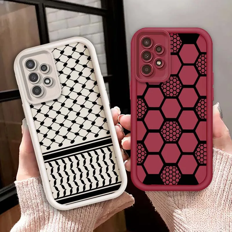 

Popular Line Art Carbon Fiber Phone Case For Samsung A73 A72 A56 A55 A54 A53 A35 A32 A25 A24 A23 A21s A14 A05 5G Eye Ladder