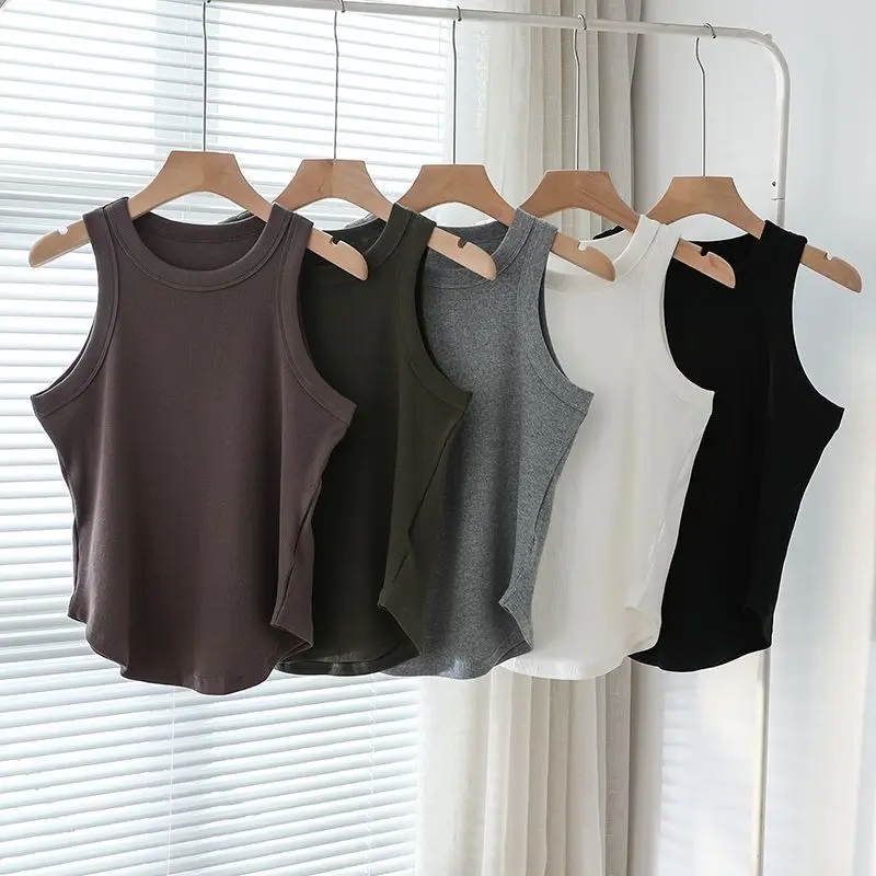 Women Slip shirts Pullovers Sleeveless Camisole Women Sweatshirt Retro Y2k Shirts Vest Waistcoat Ladies Tops Girls T-shirts