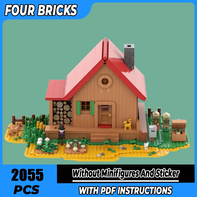 

Строительные блоки Moc, яркая сельская местность, технология, модульные кирпичи, модель, подарки, рождественские игрушки, наборы «сделай сам», сборка