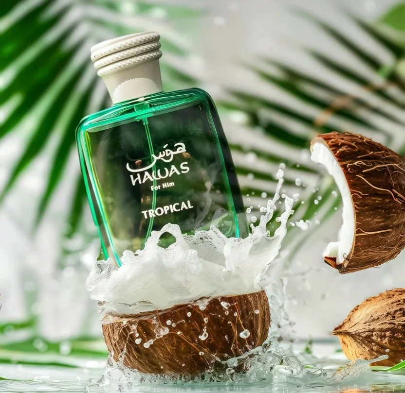 Rasasi Hawas Tropical Eau De Parfum, новое издание 2025 года — долговечный EDP для мужчин объемом 3,38 унции, улучшенный цветочный аромат с роскошным эффектом
