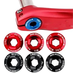 Bicycle Crank Arm Fixing Bolt Crankset Nut Aluminum Alloy MTB Bike Crank Cover Screw Cap M18  M19 M20 Bolt For Crank Bolt Cap