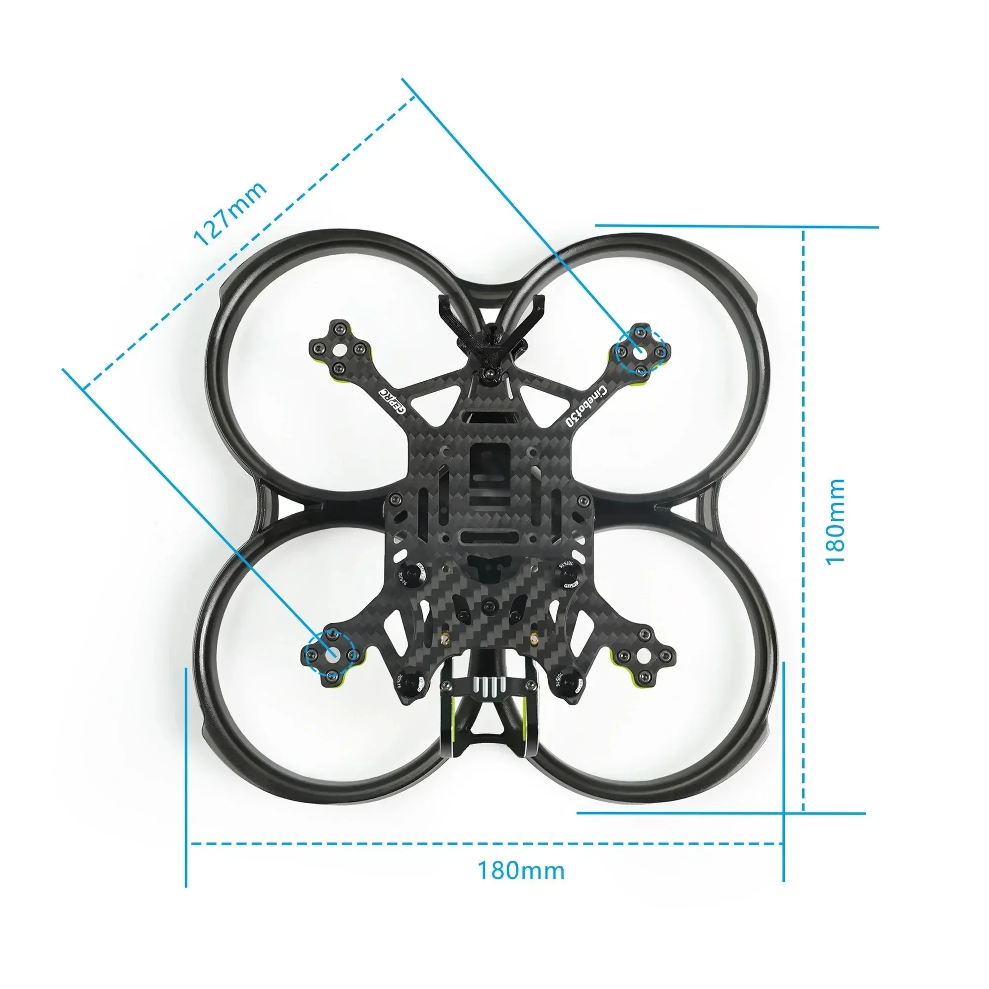 GEPRC GEP-CT30 Cinebot 30 Frame Kit - 3" Carbon Fiber with Propeller Guard for FPV Freestyle Cinewhoop Quadcopter