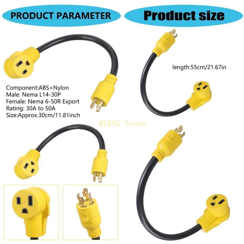 NEMA L14-30P to 6-50R Cord 4 Prong to 3 Prong Generator Adapter 125/250V Heavy Duty Welder Adapter Extension Cord best sale