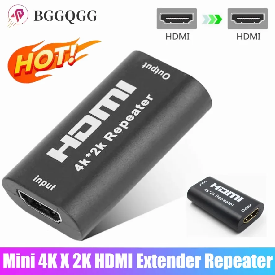 

BGGQGG Mini 4K X 2K HDMI-совместимый повторитель-удлинитель до 40M HD усилитель «мама-мама» 40 м удлинитель передачи без потерь