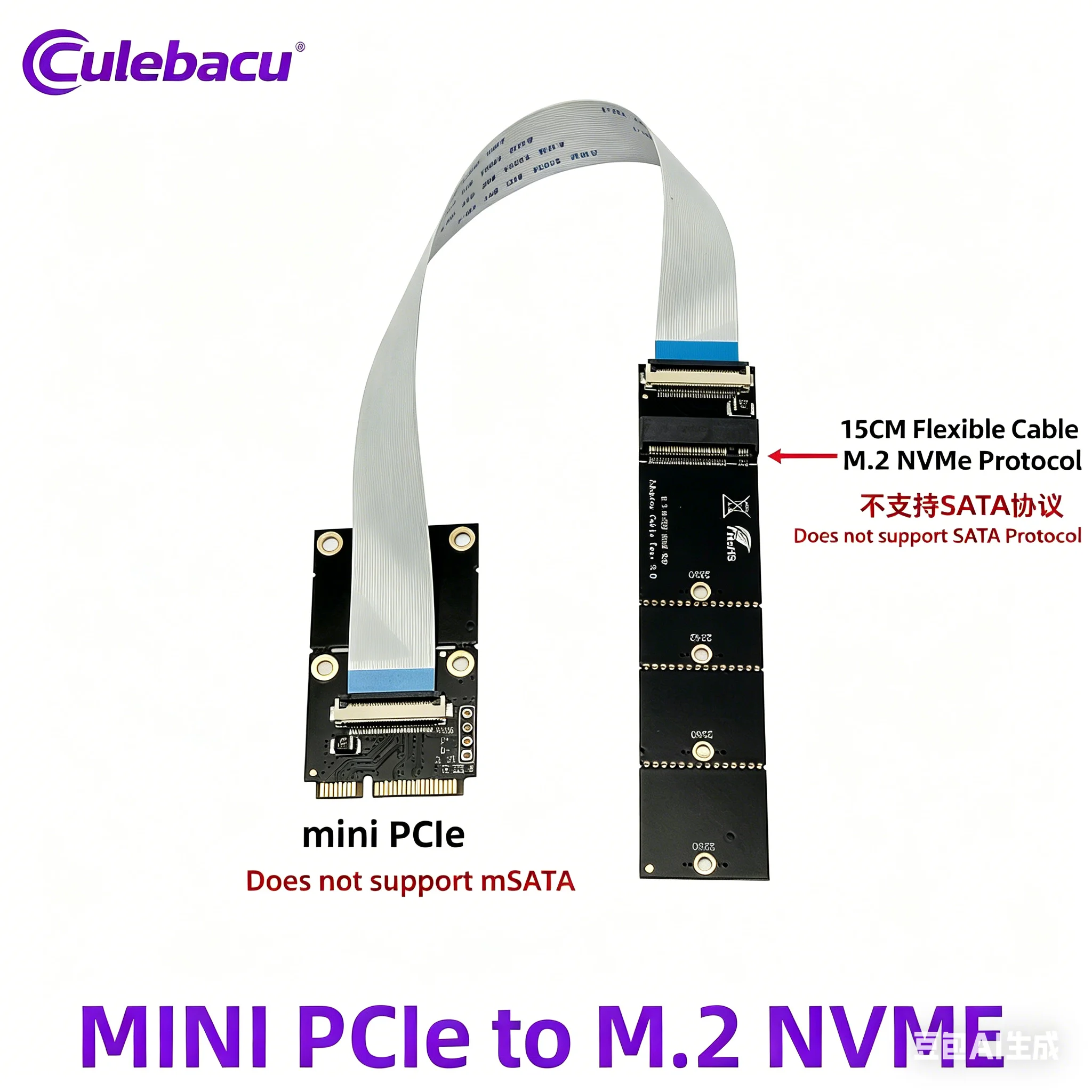 MINI PCI-E to M.2 NVMe Hard Disk Interface Not Support MSATA Interface/M.2 NGFF SATA Protocol Hard Drives For Storage or Gaming