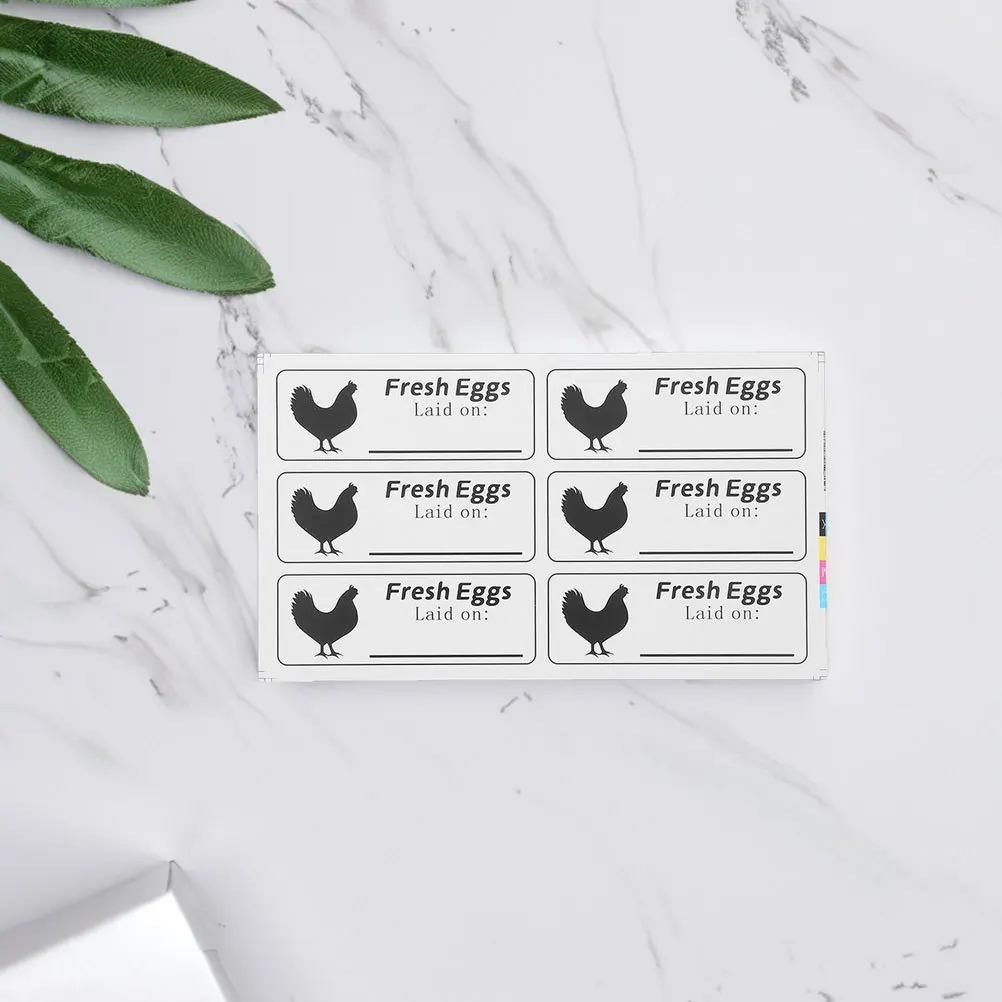 20 листов этикеток в картонной упаковке для яиц, свежие яйца, наклейки с датой, рукописная дата, безопасность продукта, контейнер для еды, клейкие бирки