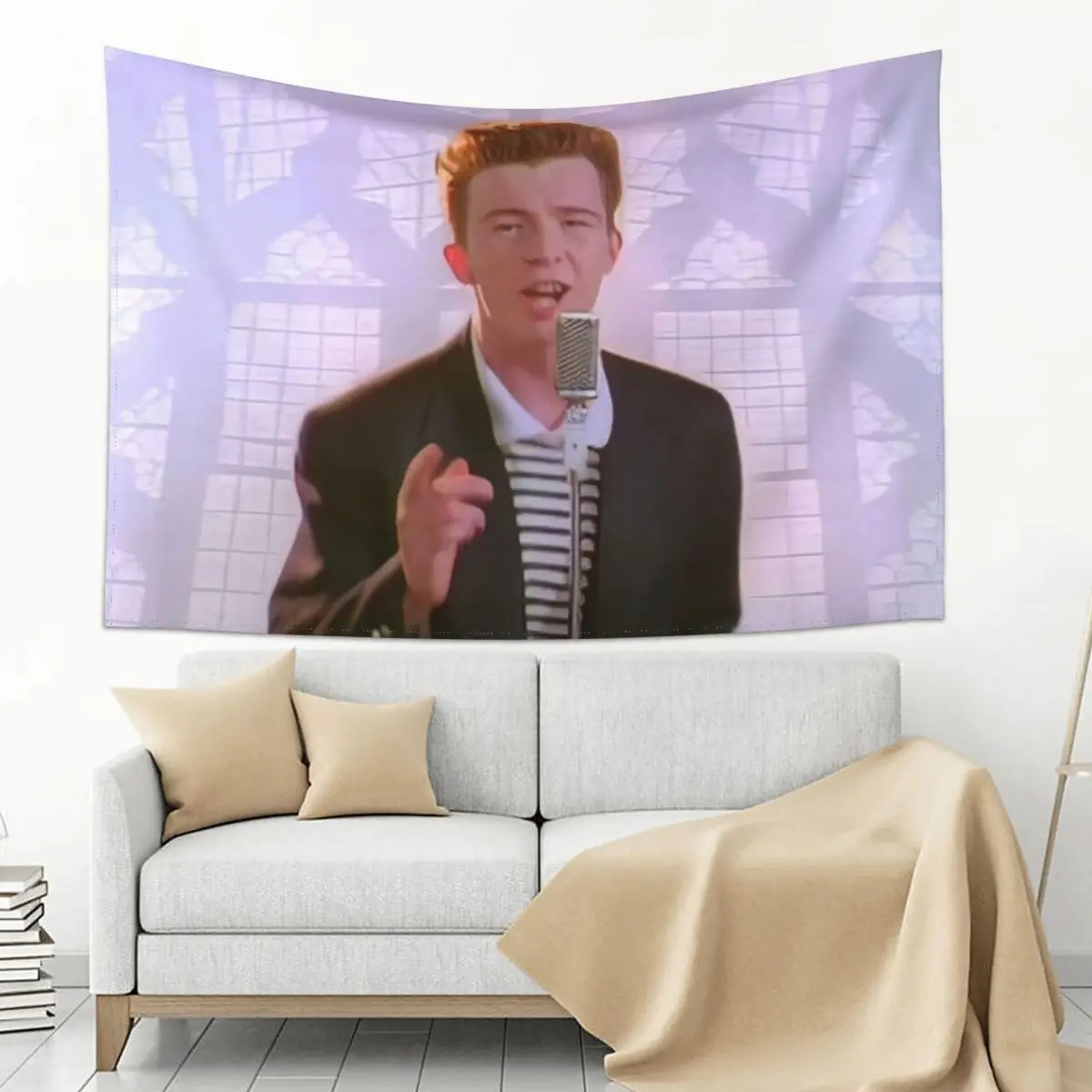 

Rick Astley Tapestry Custom Funny Wall Coverings Tapestry