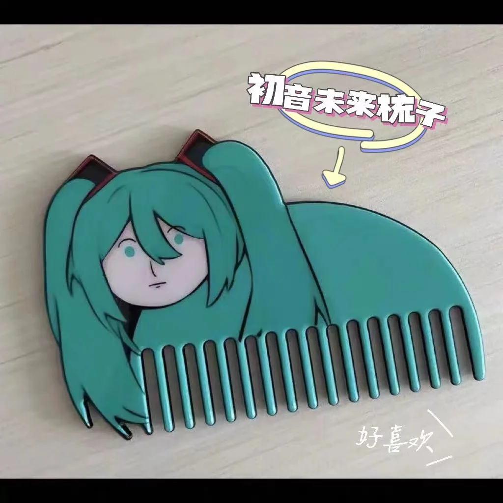 2024 New Anime Hatsune Miku Kawaii Figure Cartoon funny expression pack with double-sided comb Model Toys Cosplay props Gifts