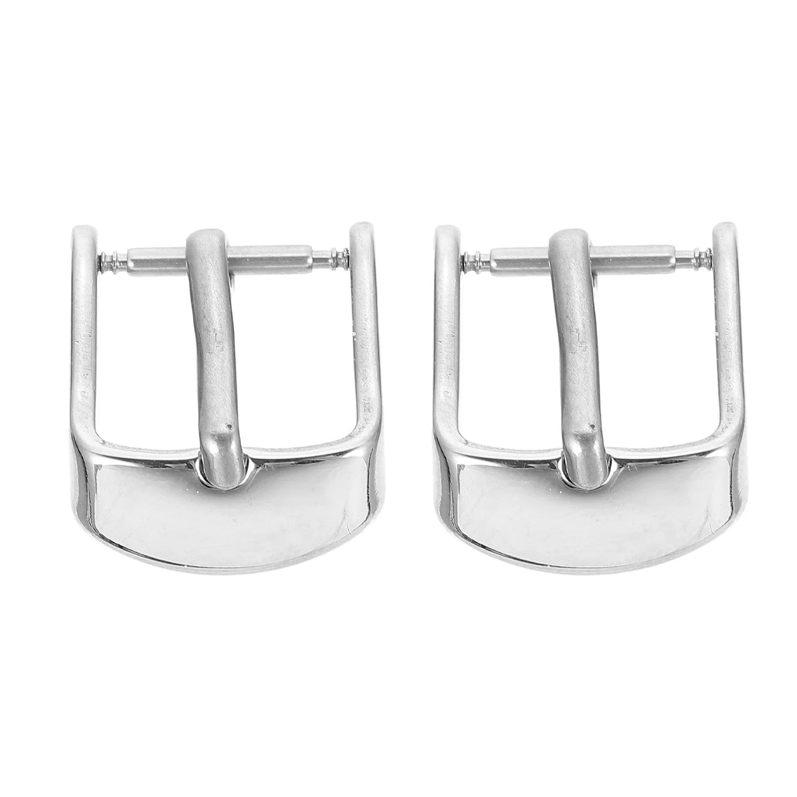 

2pcs Watch Strap Buckle Stainless Steel Band Clasp Silver Replacement for Men Durable Practical Easy Application