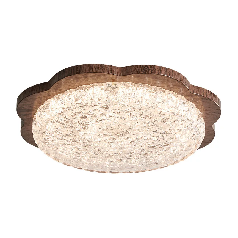 

Bedroom ceiling light, gold foil resin walnut color, medieval style, personalized eye protection light