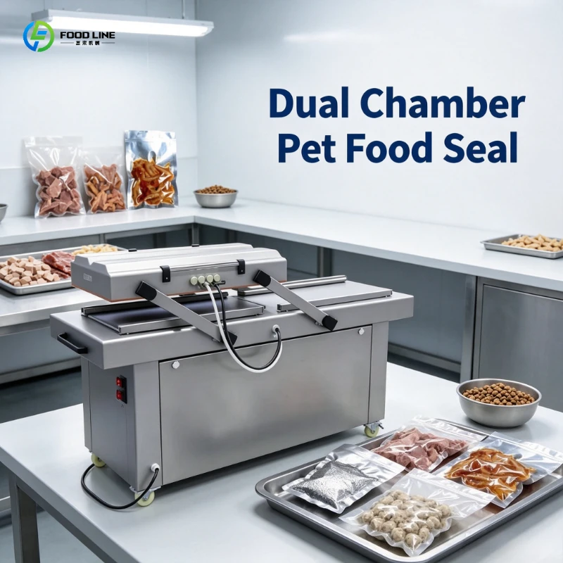 Double Chamber Vacuum Sealer High Efficiency Packaging Device with Changeable Size for Herbal Medicine Spices Powder Granules