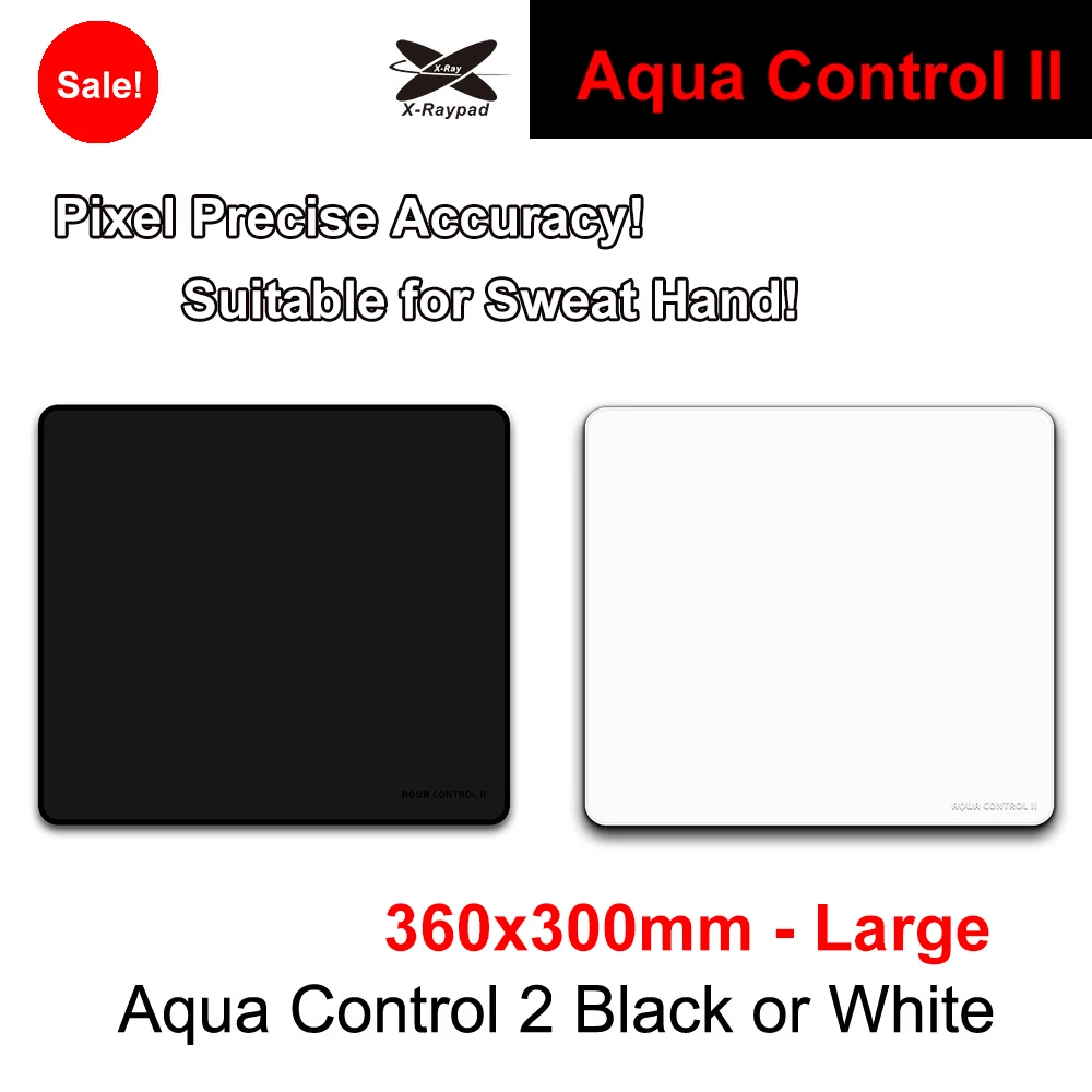 360x300x4mm Large X-Raypad Aqua Control II Gaming Mouse Pads Black Or Grey White Version
