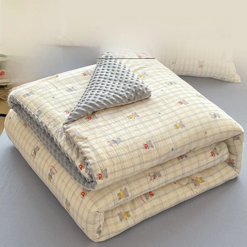 Warm Soybean Fiber Blanket Winter Comforter Bean Cotton Spring Autumn Bedding Four Seasons Universal Single Person Winter Core