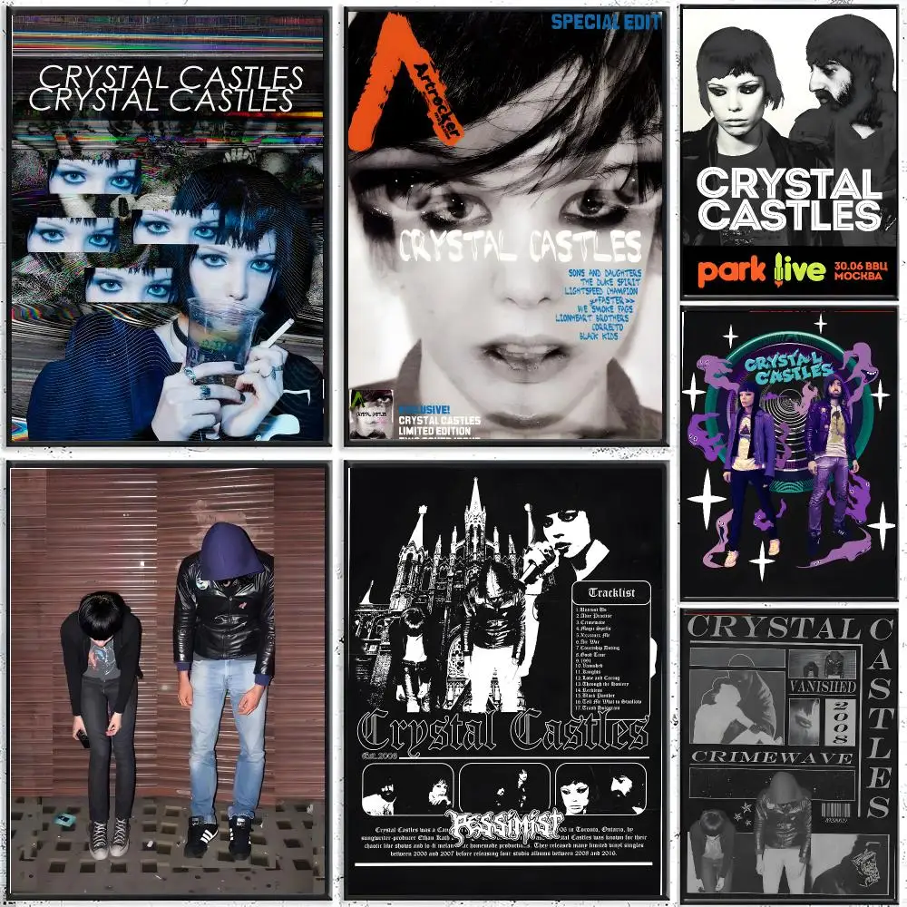 band electronic C‑Crystal Castles Poster Modern Indoor Wall Decor & Aesthetic Home Space Design