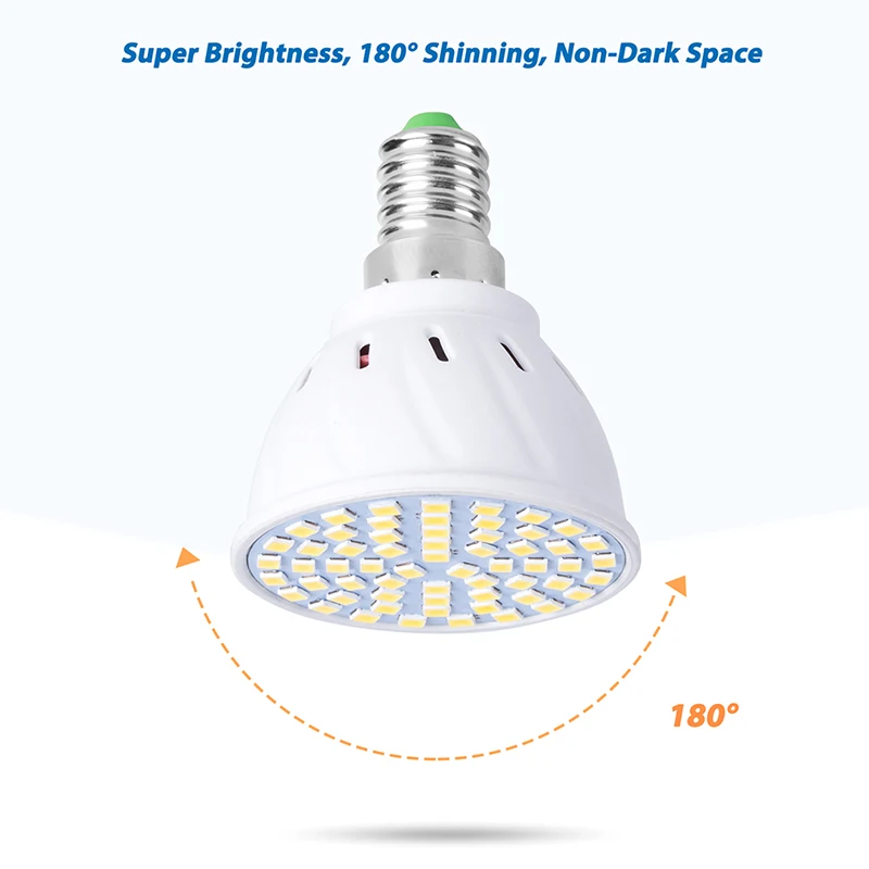 1Pcs 220V LED Growing Lamp E14 E27 Full Spectrum Plant Grow Lamps