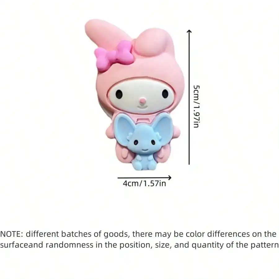 1/6 قطعة ميلودي كورومي سينامورول بوم بوم بورين الكرتون منفذ هواء السيارة مشبك تزيين للسيارة منفذ تكييف الهواء الداخلي دي #2