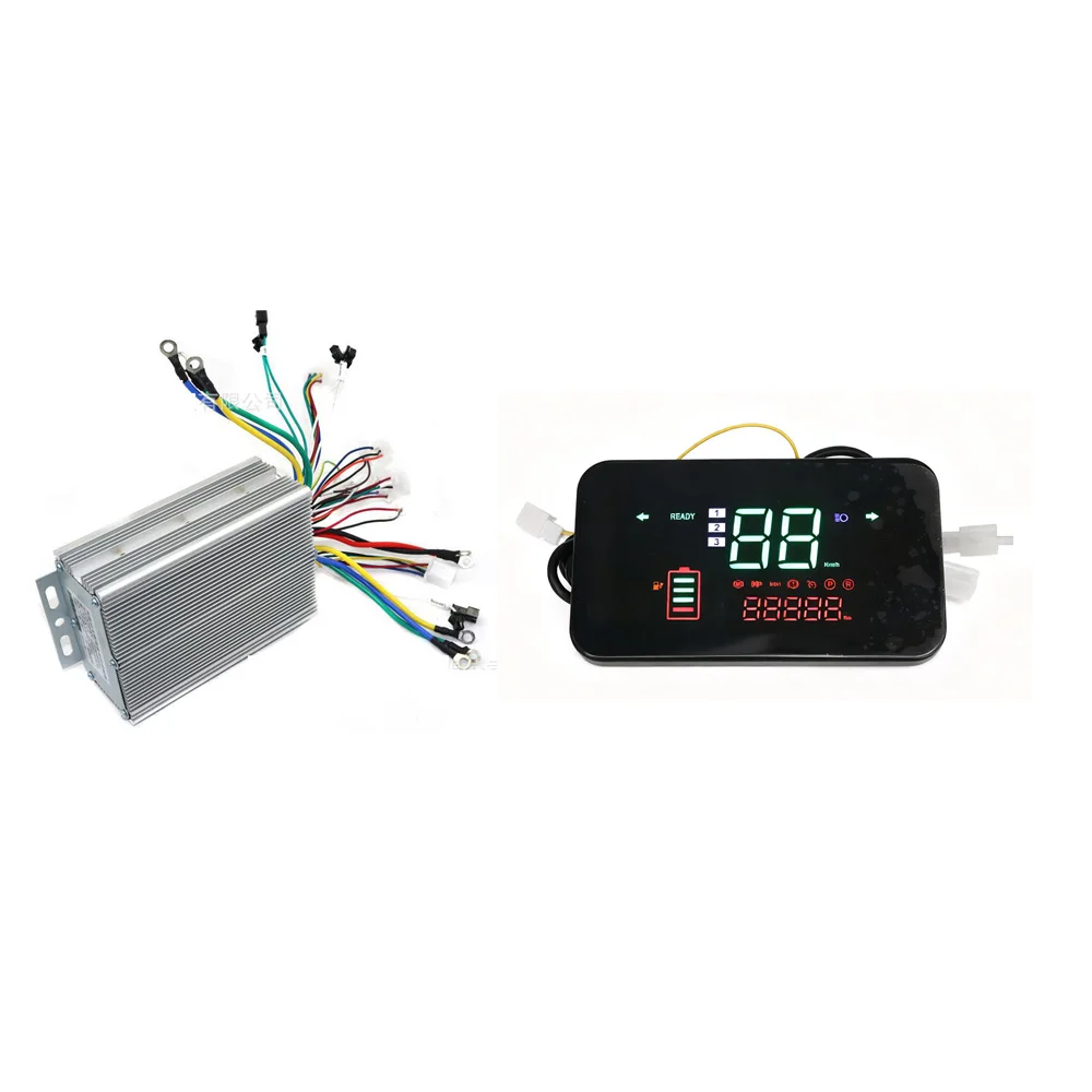 

Dual Drive BLDC Motor Controller with Speedometer 36V-72V 250W-1500W Brushless Controller for Electric Tricycle Scooter Ebike