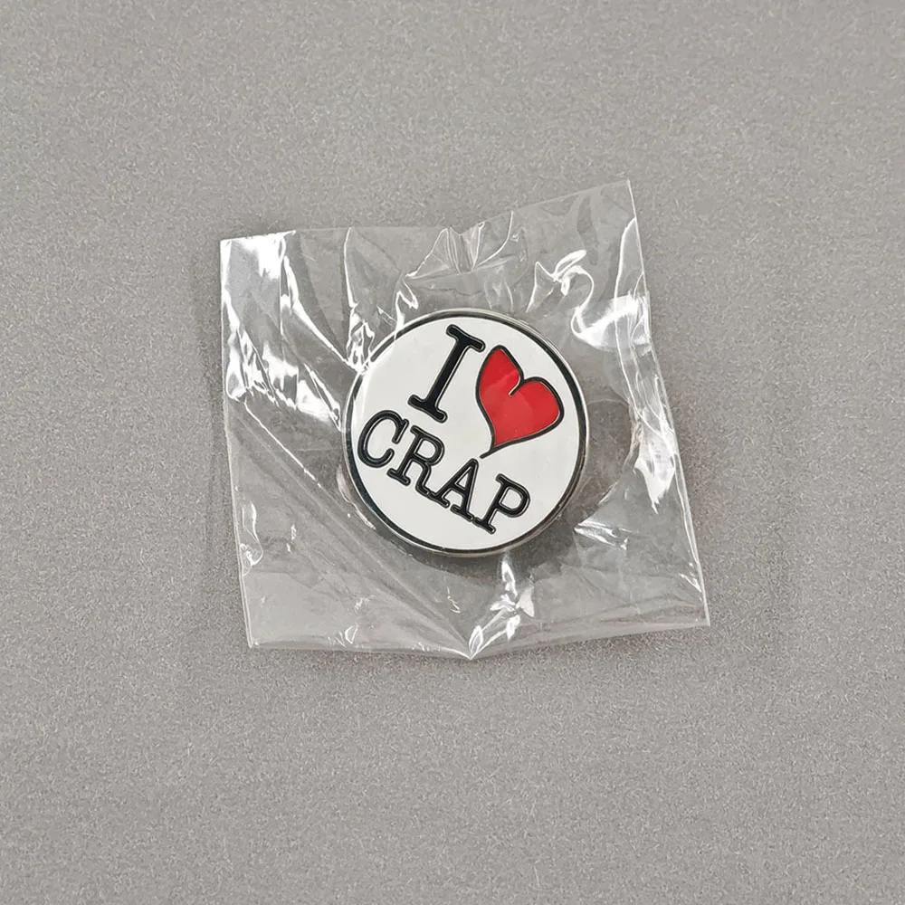 Runde „I Love Crap“ Lustiger Slogan Emaille-Pin Rotes Herz Meme Brosche Rucksack Kleidung Anstecknadel Neuartiger Schmuck Geschenk – Detail 12