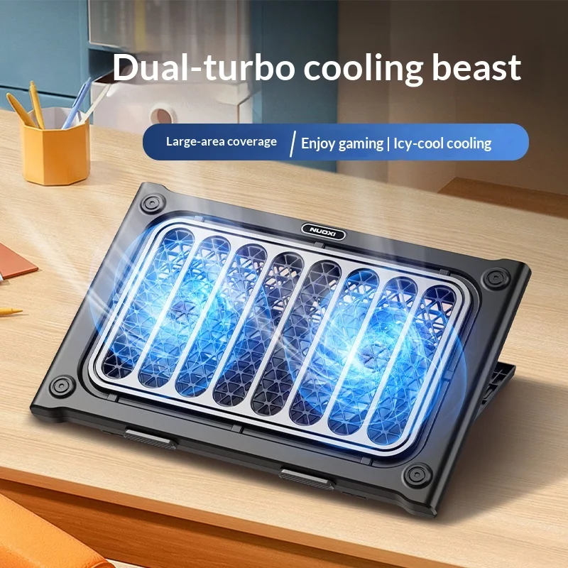 17 Inch Laptop Cooling Stand, Foldable Silent Cooler Bracket for Gaming Notebook Heat Dissipation