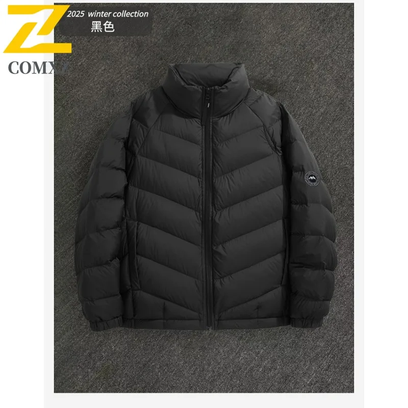 COMXZ 2025 Winter New Men Down Jacket American Style Down Jacket Fashion Casual waterproof windproof outdoor sports Down Jacket