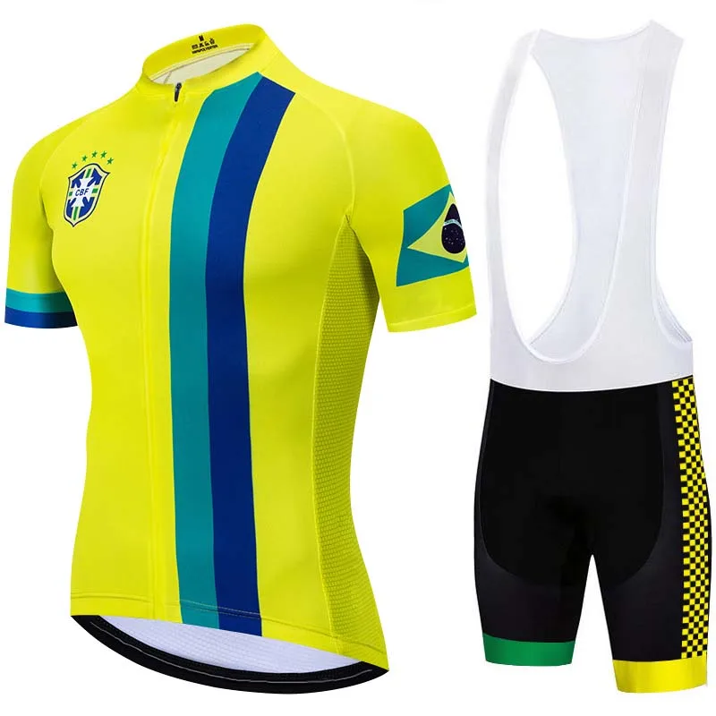 

Brazil Cycling Jersey, Bike Jersey Set, Bicycle Road, Short Shirt, MTB Team, Bike Suit, Camping, Cheap, Sports, Summer, 2022